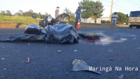 foto de Motociclista morre ao bater em carreta na BR-376 entre Mandaguaçu e o Distrito de Iguatemi