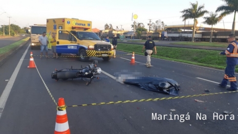 foto de Motociclista morre ao bater em carreta na BR-376 entre Mandaguaçu e o Distrito de Iguatemi