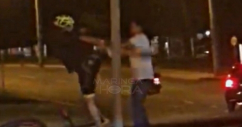 Acabou a paciência - Vídeo mostra agressão após discussão de trânsito em Maringá