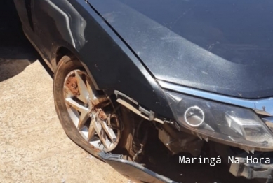 foto de Carro carregado com meia tonelada de maconha capota entre Castelo Branco e São Jorge do Ivaí