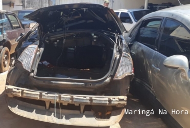 foto de Carro carregado com meia tonelada de maconha capota entre Castelo Branco e São Jorge do Ivaí