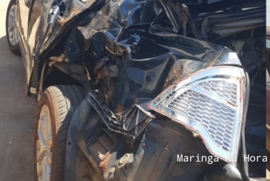 foto de Carro carregado com meia tonelada de maconha capota entre Castelo Branco e São Jorge do Ivaí