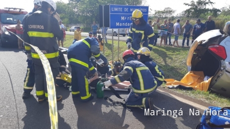 foto de Acidente de grandes proporções deixou 5 pessoas feridas, uma delas em estado grave na BR -376 entre a cidade de Mandaguaçu e o Distrito de Iguatemi