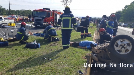 foto de Acidente de grandes proporções deixou 5 pessoas feridas, uma delas em estado grave na BR -376 entre a cidade de Mandaguaçu e o Distrito de Iguatemi