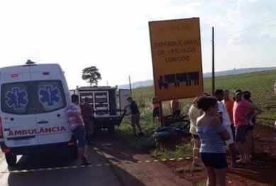 foto de Motociclista perde a vida em acidente registrado entre Engenheiro Beltrão e Quinta do Sol