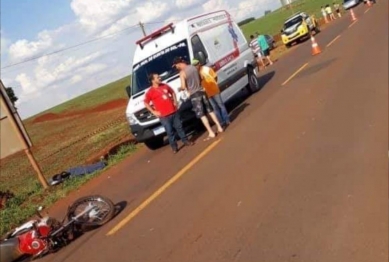 foto de Motociclista perde a vida em acidente registrado entre Engenheiro Beltrão e Quinta do Sol