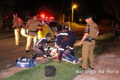 foto de Homem é socorrido em estado grave após ser esfaqueado em Maringá