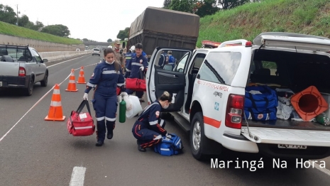 foto de Motociclista morre após bater na traseira de caminhão, em Maringá