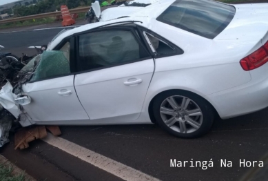 foto de Acidente com morte envolvendo caminhão e carro em Marialva