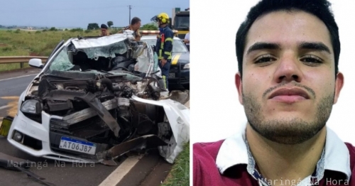 Policial Militar morre após bater carro na traseira de caminhão na Rodovia BR-376 em Marialva