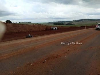 foto de Motorista fica ferido em capotamento registrado na PR-323 próximo ao Distrito de Água Boa