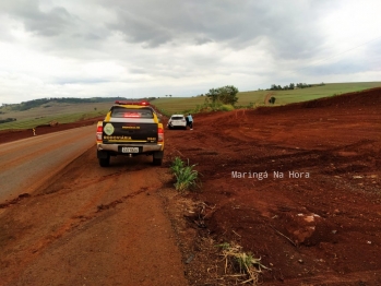 foto de Motorista fica ferido em capotamento registrado na PR-323 próximo ao Distrito de Água Boa