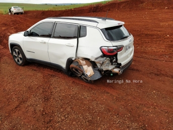 foto de Motorista fica ferido em capotamento registrado na PR-323 próximo ao Distrito de Água Boa