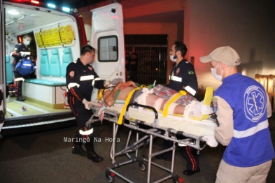 foto de Motociclista fica gravemente ferido após bater moto em traseira de carro em Maringá