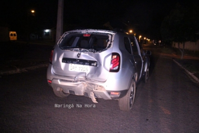 foto de Motociclista fica gravemente ferido após bater moto em traseira de carro em Maringá