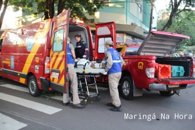 foto de Acidente com carro de luxo deixa casal de motociclista com ferimentos graves em Maringá