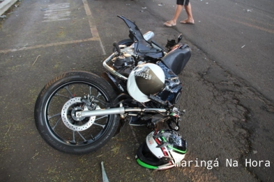 foto de Acidente com carro de luxo deixa casal de motociclista com ferimentos graves em Maringá