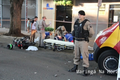 foto de Acidente com carro de luxo deixa casal de motociclista com ferimentos graves em Maringá