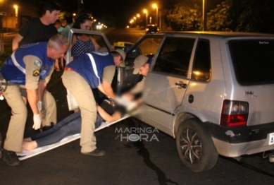 foto de Câmera de segurança registra colisão entre carros em Maringá