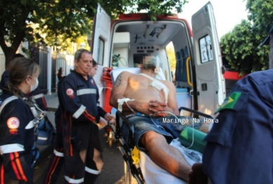 foto de Homem invade casa da ex-mulher e o esfaqueia o atual namorado dela em Maringá