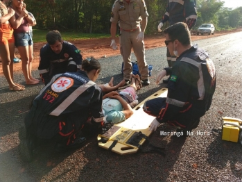 foto de Família de Sarandi fica ferida em capotamento na PR-323