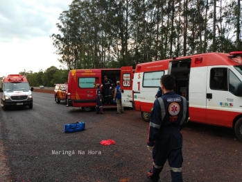 foto de Família de Sarandi fica ferida em capotamento na PR-323