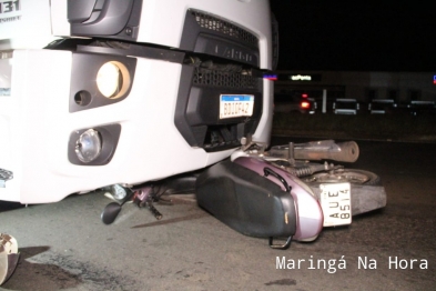 foto de Motociclista sofre ferimentos graves após cair embaixo de caminhão entre Sarandi e Marialva