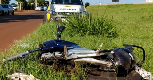 Motociclista sofre ferimentos graves em acidente na marginal da rodovia em Paiçandu