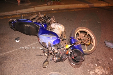 foto de Motoqueiro sofre traumatismo craniano ao atropelar cachorro em Maringá 