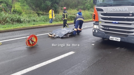 foto de Mulher e cachorro morrem em acidente na BR-376 na cidade de Nova Esperança