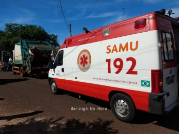 foto de Imagem flagrou gari sendo atropelado em Paiçandu