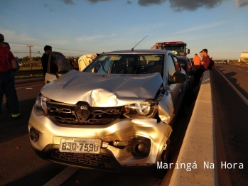 foto de Engavetamento envolvendo 6 veículos seguido de tombamento deixa casal de idosos feridos entre Paiçandu e Maringá