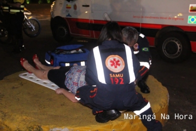 foto de Mulher é socorrida ao capotar carro em Maringá