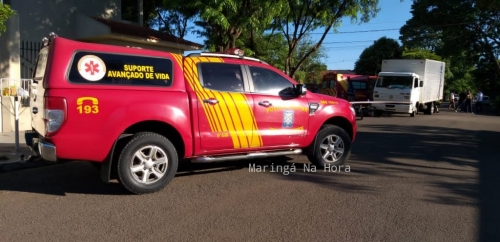 foto de Casal fica gravemente ferido após acidente de moto e caminhão em Maringá