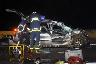 foto de Criança de dois anos e mulher ficam feridas em colisão violenta na PR-317