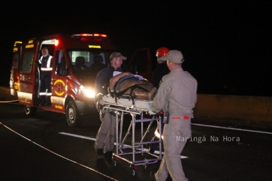 foto de Criança de dois anos e mulher ficam feridas em colisão violenta na PR-317