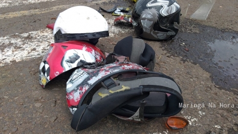 foto de Acidente entre moto e van, deixou irmãos gravemente feridos em Maringá