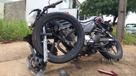 foto de Acidente entre moto e van, deixou irmãos gravemente feridos em Maringá