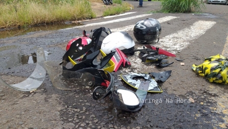 foto de Acidente entre moto e van, deixou irmãos gravemente feridos em Maringá