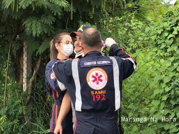 foto de Colisão seguida de capotamento deixa duas pessoas feridas em Maringá