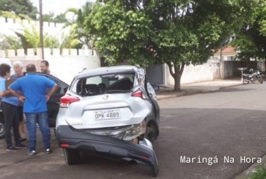 foto de Vídeo mostra momento que caminhão invade preferencial e causa acidente em Maringá