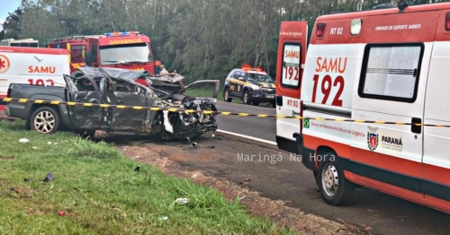 Colisão frontal mata um casal e deixou outras pessoas gravemente feridas na BR-376