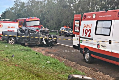 foto de Colisão frontal mata um casal e deixou outras pessoas gravemente feridas na BR-376