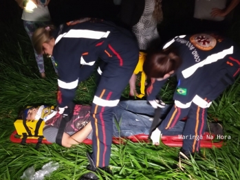 foto de Entregador de lanches é arremessado 30m após grave acidente com carro em Paiçandu