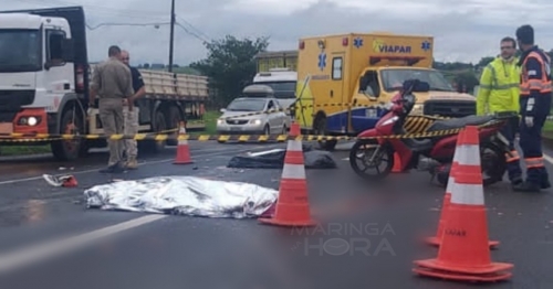 Acidente mata duas pessoas na rodovia BR-376 em Maringá