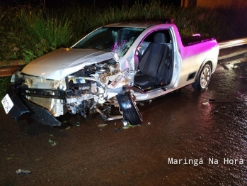 foto de Motorista é socorrido em estado grave após colisão frontal na marginal do Contorno Norte de Maringá