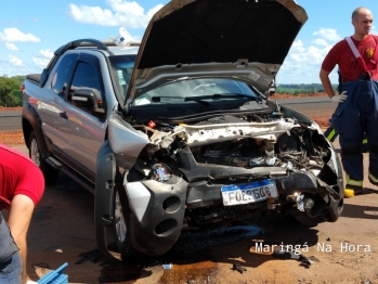 foto de Colisão frontal deixa seis pessoas feridas na PR-323