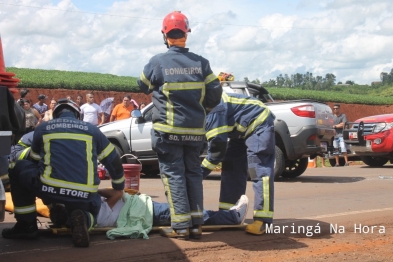 foto de Colisão frontal deixa seis pessoas feridas na PR-323