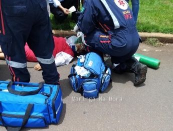 foto de Idosa é atropelada por moto ao tentar atravessar avenida em Maringá