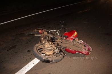 foto de Colisão traseira deixa motociclista gravemente ferido na rodovia BR-376 em Sarandi